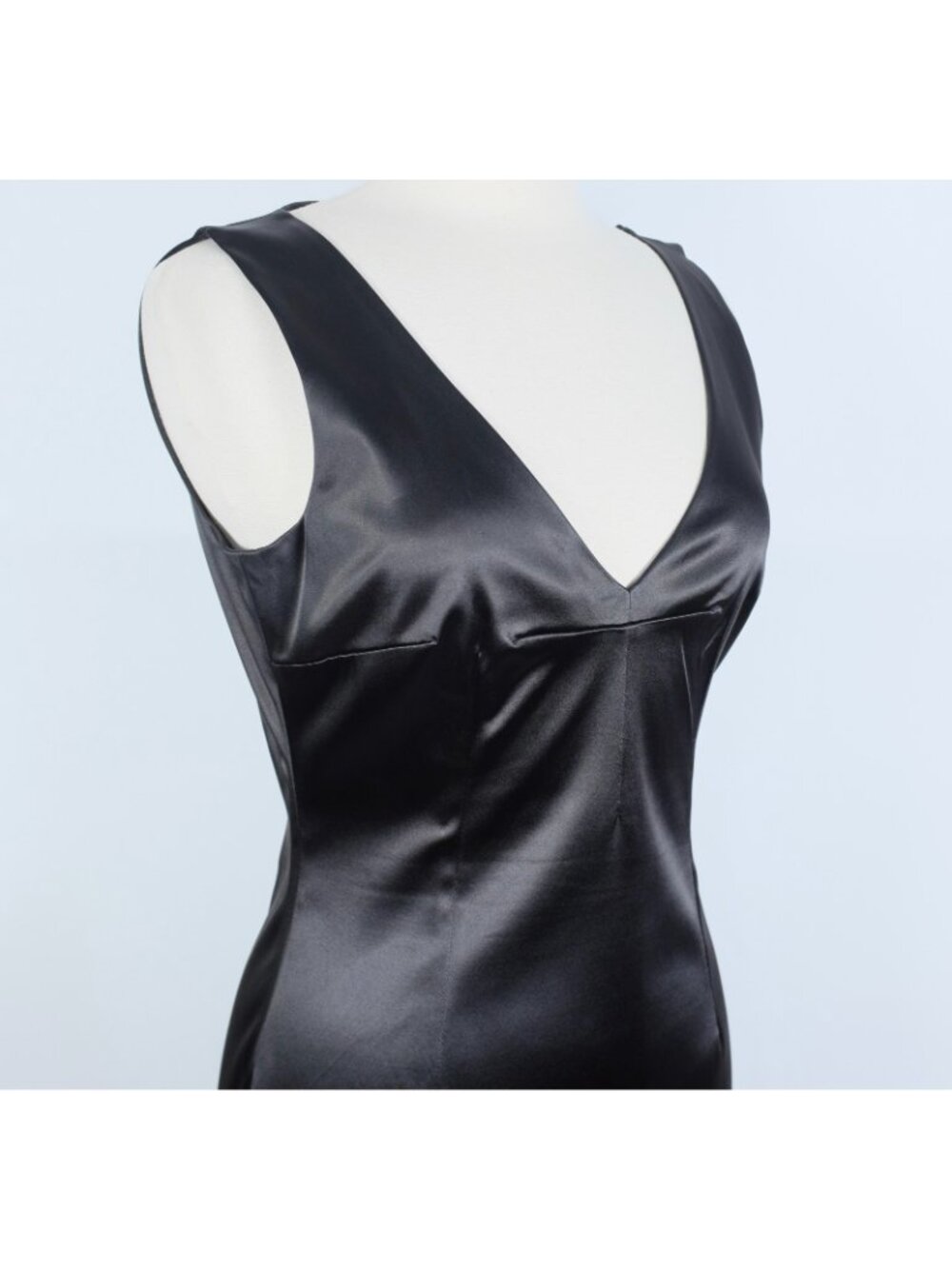 Dolce&Gabbana stretch dress 48 US 12 black satin bodycon - Picture 2 of 14